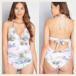 NWOT Modcloth Brenda One Piece Swimsuit XS Medium